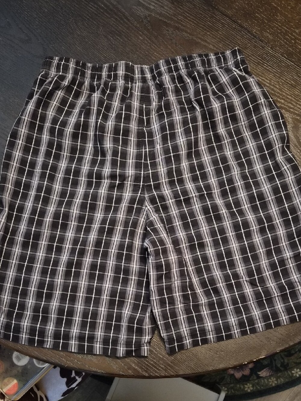 Black and White Plaid Short Sleeve Mens Pj Set - Picture 6 of 6